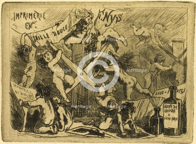 The Press, 1878. Creator: Félicien Rops.