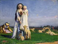The pretty Baa-Lambs, 1852. Artist: Ford Madox Brown