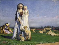 The pretty Baa-Lambs, 1852. Artist: Ford Madox Brown