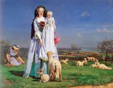 The Pretty Baa-Lambs 1859. Artist: Ford Madox Brown