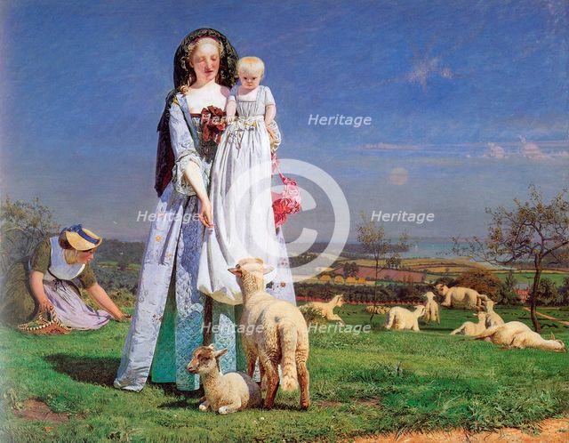 'The Pretty Baa-Lambs', 1859.  Artist: Ford Madox Brown