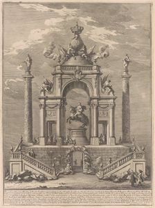 The Prima Macchina for the Chinea of 1751: Triumphal Arch for Roger I of Sicily, 1751. Creator: Giuseppe Vasi