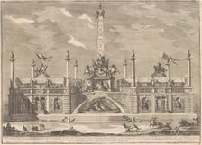 The Prima Macchina for the Chinea of 1758: A "Deliziosa" with Hanging Gardens, 1758. Creator: Giuseppe Pozzi
