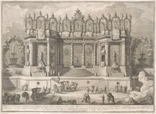 The Prima Macchina for the Chinea of 1761: The Salubrious Baths, 1761. Creator: Giuseppe Vasi