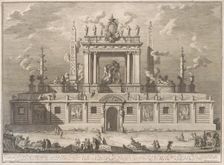 The Prima Macchina for the Chinea of 1762: The Farnese Bull and Other Antiquities..., 1762. Creator: Giuseppe Vasi