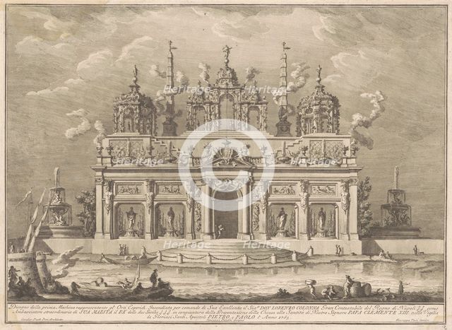 The Prima Macchina for the Chinea of 1765: The Garden of the Hesperides, 1765. Creator: Giuseppe Vasi.