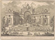 The Prima Macchina for the Chinea of 1766: The Palace of Orpheus, 1766. Creator: Giuseppe Vasi