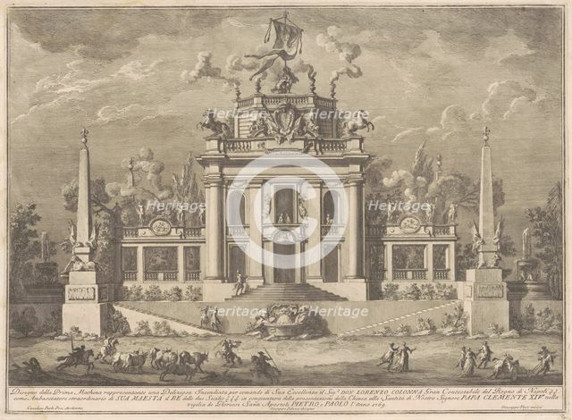 The Prima Macchina for the Chinea of 1769: A "Deliziosa", 1769. Creator: Giuseppe Vasi.