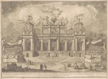 The Prima Macchina for the Chinea of 1770: An Roman Building for Commerce, 1770. Creator: Giuseppe Vasi