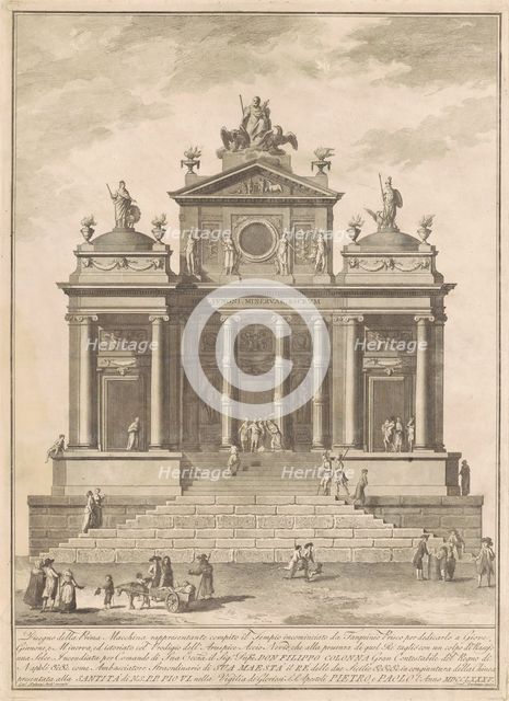 The Prima Macchina for the Chinea of 1785. Creator: Francesco Barbazza.