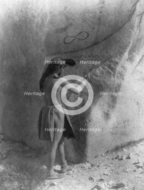 The primitive artists-Paviotso, c1924. Creator: Edward Sheriff Curtis.