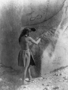 The primitive artists-Paviotso, c1924. Creator: Edward Sheriff Curtis