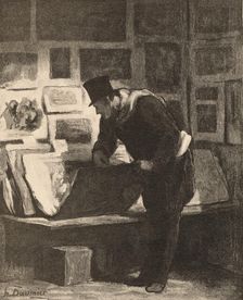 The Print Collector, 19th century. Creator: Alfred Prunaire