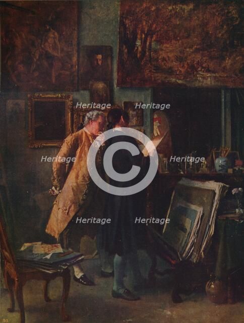 'The Print Collector',  c1850, (c1915). Artist: Jean Louis Ernest Meissonier.