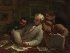 The Print Collectors, c1860-63. Creator: Honore Daumier