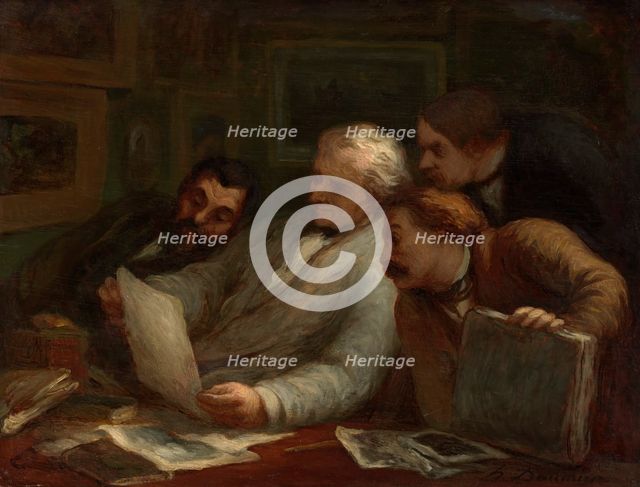 The Print Collectors, c1860-63. Creator: Honore Daumier.