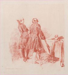 The Print Enthusiast, after a drawing by Meissonier, 1877. Creator: Jules-Ferdinand Jacquemart