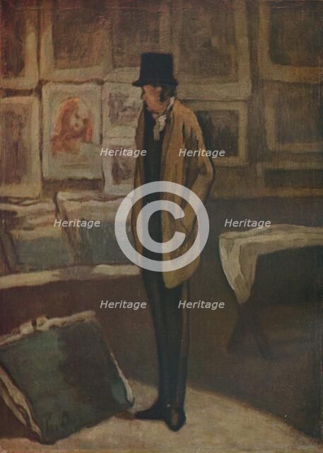'The Print-Lover', 1857-1860, (1937). Creator: Honore Daumier.