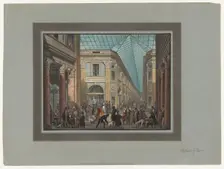 The print shop of Luigi Valeriano Pozzi in the Galleria Vittorio Emanuele in Milan, 1788-1847. Creator: Luigi Valeriano Pozzi