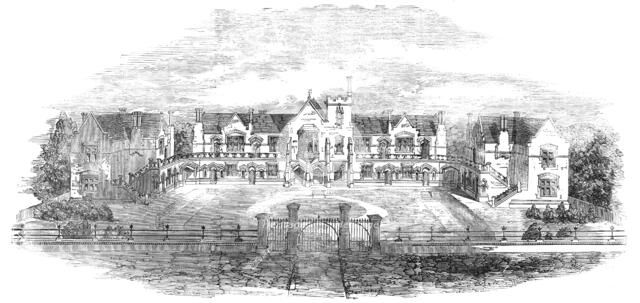 The Printers' Almshouses, Wood-Green, Tottenham, 1856.  Creator: Unknown.