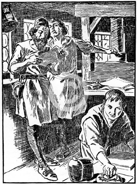 The printing process, 1908-1909. Artist: Unknown