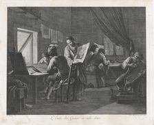 The Printmaking Workshop, 1750-1800., 1750-1800. Creator: Pellegrino dal Colle