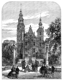 The Prince and Princess of Wales at at the gate of Rosenborg Castle, 1864. Creator: Unknown