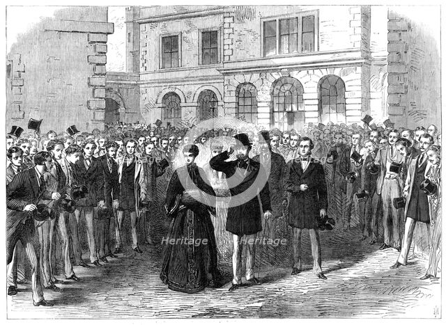 The Prince and Princess of Wales at St. Bartholomew's Hospital, 1868. Creator: Unknown.
