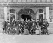 The Prince and Princess of Wales at the Royal Naval College, Osborne, Isle of Wight, c1908. Creator: Kirk & Sons of Cowes