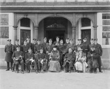 The Prince and Princess of Wales at the Royal Naval College, Osborne, Isle of Wight, c1908. Creator: Kirk & Sons of Cowes