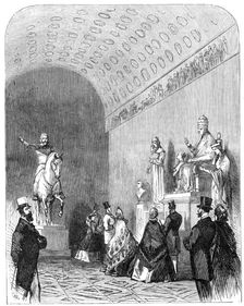 The Prince and Princess of Wales at Thorwaldsen’s Museum, Copenhagen, 1864. Creator: Unknown