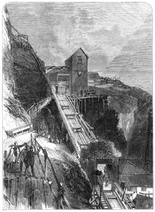 The Prince and Princess of Wales descending the Botallack Tin-Mine, Cornwall, 1865. Creator: Unknown