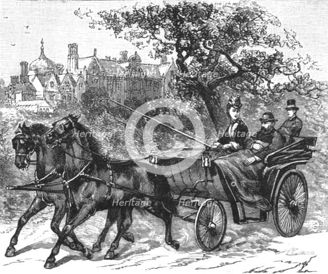 'The Prince and Princess of Wales Driving Out after the Recovery of the Prince from...', 1891. Creator: George Housman Thomas.