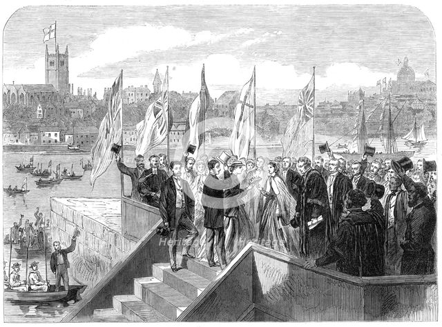 The Prince and Princess of Wales landing at Penzance, 1865. Creator: Unknown.