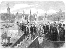 The Prince and Princess of Wales landing at Penzance, 1865. Creator: Unknown