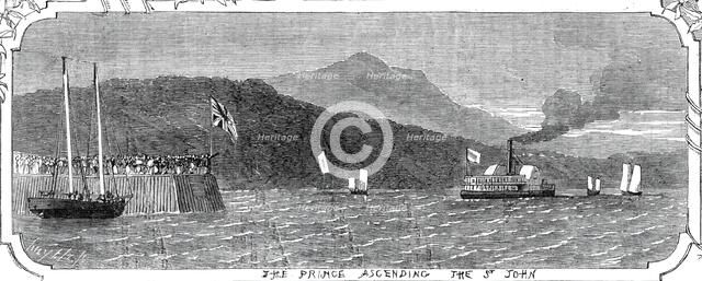 The Prince ascending the St. John, 1860. Creator: Smyth.