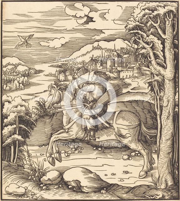 The Prince at the Bird-Catching, 1514/1516. Creator: Leonhard Beck.
