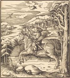 The Prince at the Bird-Catching, 1514/1516. Creator: Leonhard Beck