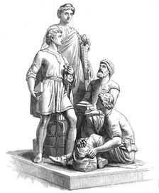 The Prince Consort National Memorial: "Commerce", by T. Thornycroft, 1872. Creator: Unknown