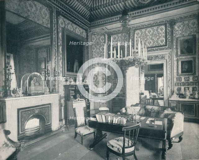 'The Prince Consort's Writing Room at Buckingham Palace', c1899, (1901). Artist: HN King.