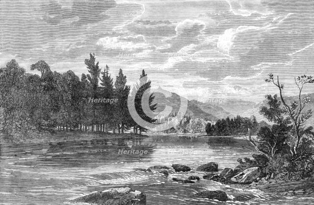 The Prince Consort's Cairn, from the north side of the Dee, near Abergeldie, 1864. Creator: Unknown.