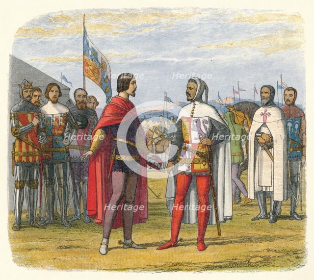 'The prince extorts an amnesty from Pedro the Cruel', 1367 (1864). Artist: James William Edmund Doyle.