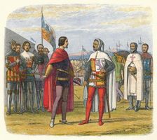 The prince extorts an amnesty from Pedro the Cruel 1367 (1864). Artist: James William Edmund Doyle