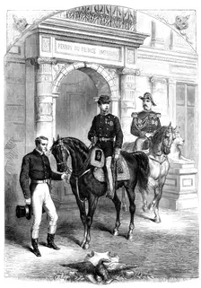 The Prince Imperial and his governor, 1870. Creator: Unknown
