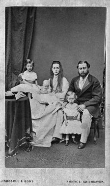 The Prince (later King Edward VII) and Princess of Wales with their children, 1867 Creator: Unknown