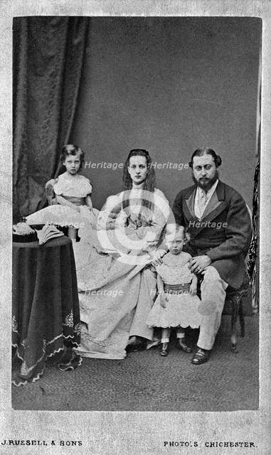 The Prince (later King Edward VII) and Princess of Wales with their children, 1867 Creator: Unknown.