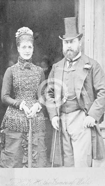 The Prince (later King Edward VII) & Princess of Wales 1882. Creator: Unknown.