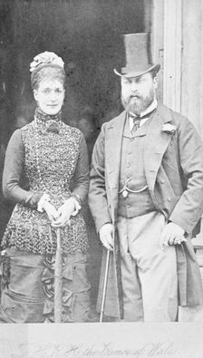 The Prince (later King Edward VII) & Princess of Wales 1882. Creator: Unknown