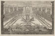 The Prince of Tuscany, His Horse Troops and Carriages around Mount Atlas, 1661. Creator: Stefano della Bella