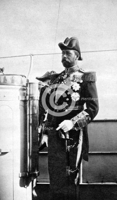 The Prince of Wales (1865-1936), the future King George V, 1908.Artist: Queen Alexandra